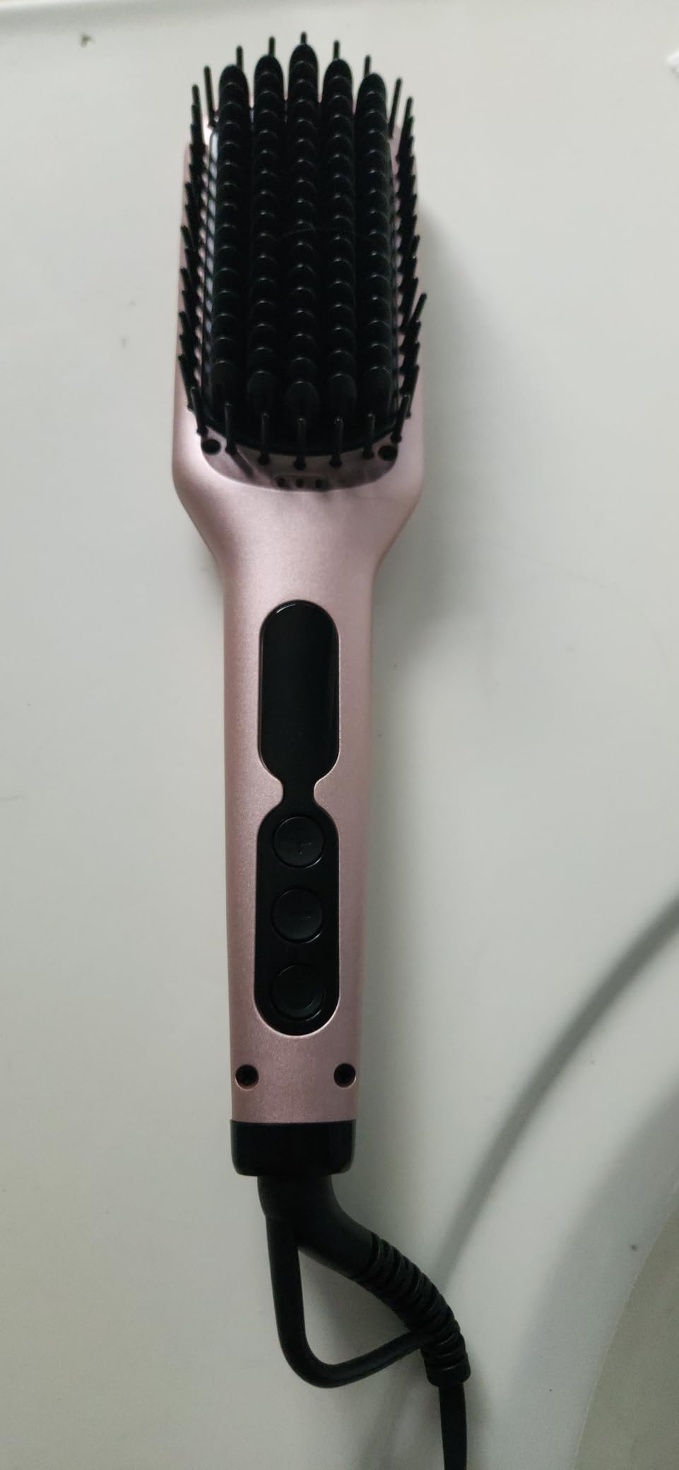 Prizm Pro Steam Hair Straightener Brush, Ionic Straightener Brush for Women customer photo 1