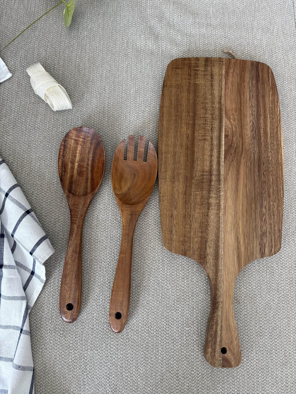The Perfect Housewarming Gift! Wooden Cutting Boards Set with Utensils & Napkin - Charcuterie, Cheese, Serving Tray for New Home, Kitchen Decor customer photo 1