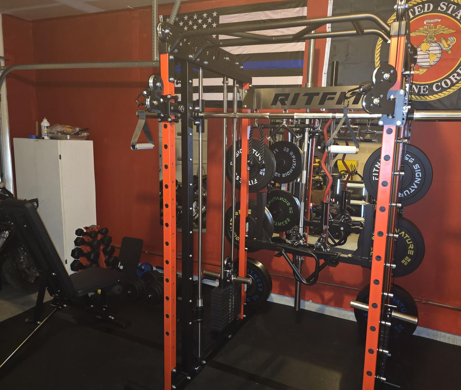 RitFit M1 Pro Smith Machine with Weight Stack Package Power Cage Home Gym customer photo 2
