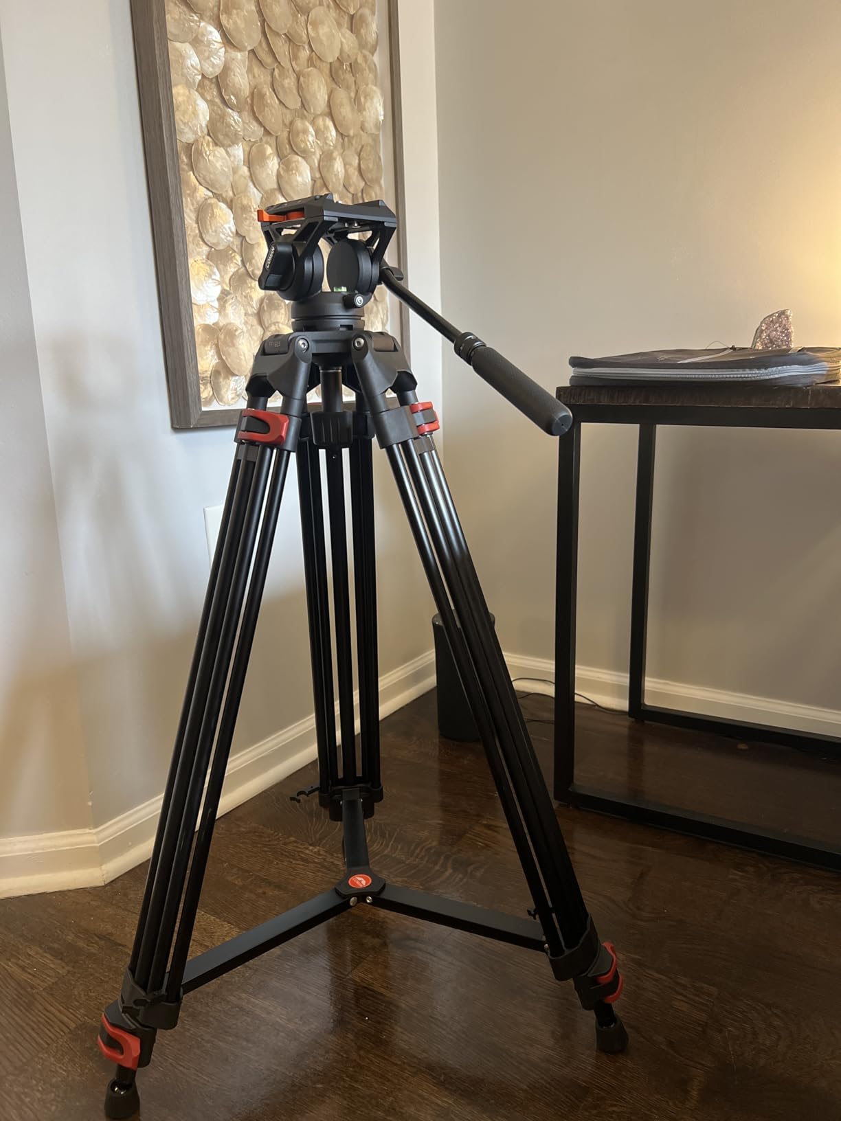 COMAN DF16LS Video Tripod, Heavy Duty Tripod & Fluid Head Max Load 17.6 lbs customer photo 1