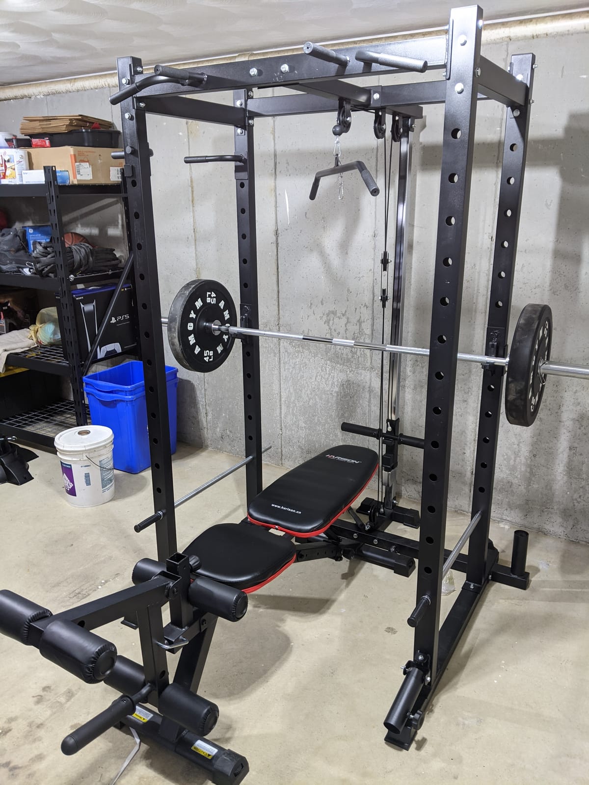 Mikolo M4 2.0 Lite Smith Machine, 2200LBS Power Cage with LAT Pulldown & Cable Crossover, All-in-One Home Gym Squat Rack with Aluminum Pulley System for Full-Body Workouts customer photo 2
