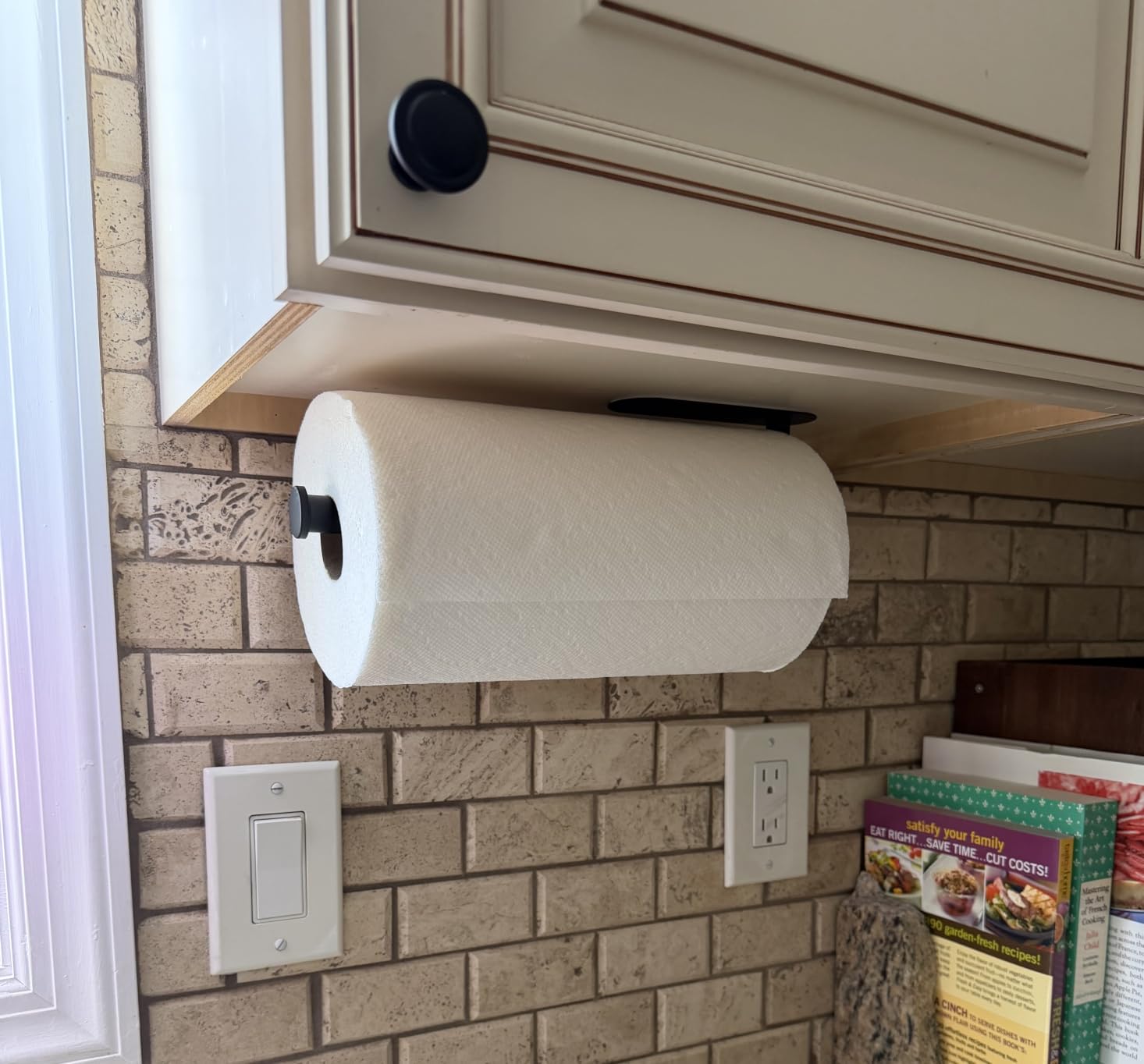 Gold Paper Towel Holder, Self Adhesive Paper Towel Holder Under Cabinet customer photo 2