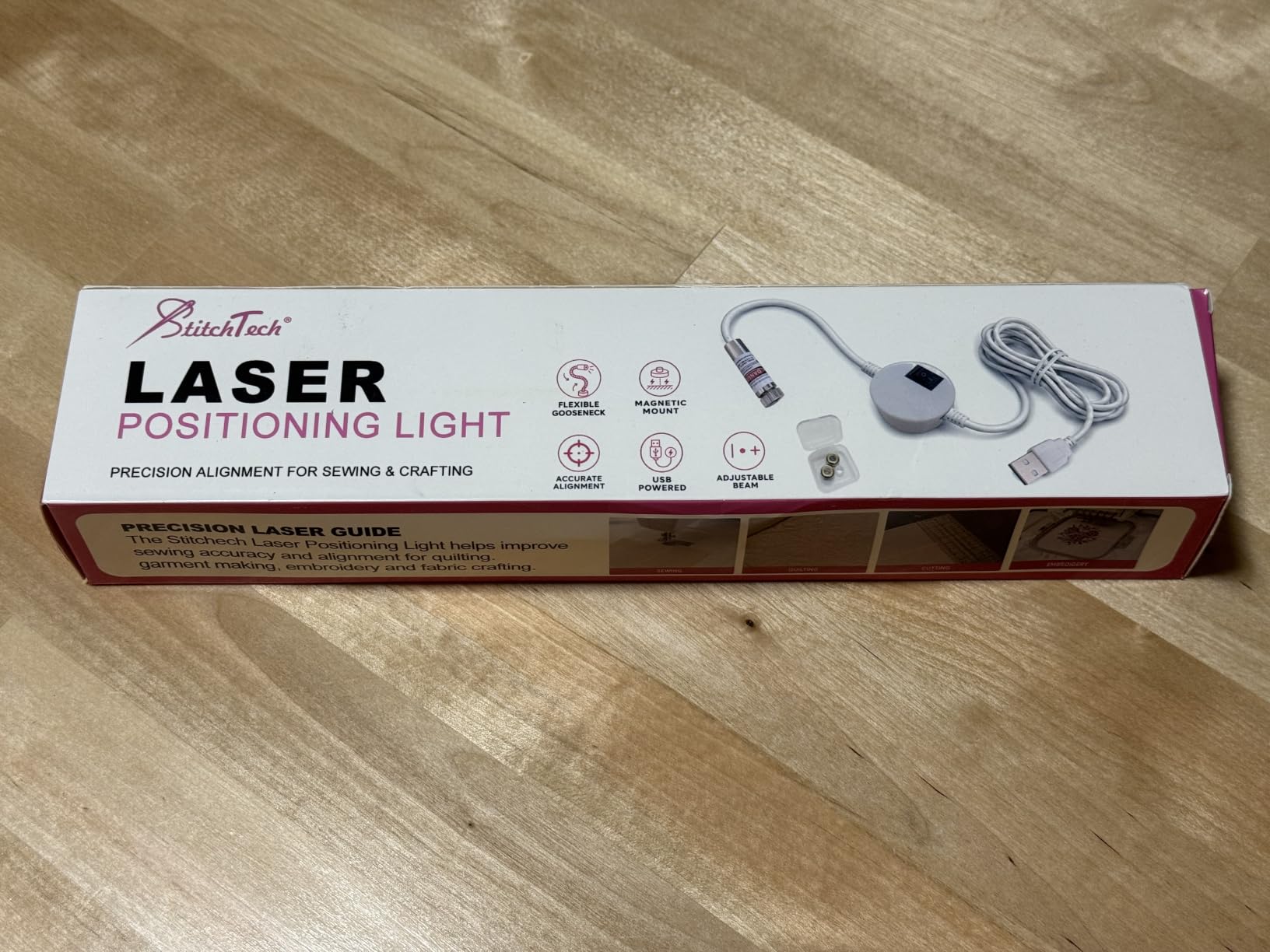 StitchTech 3-in-1 Magnetic Laser Positioning Light for Sewing and Quilting customer photo 2