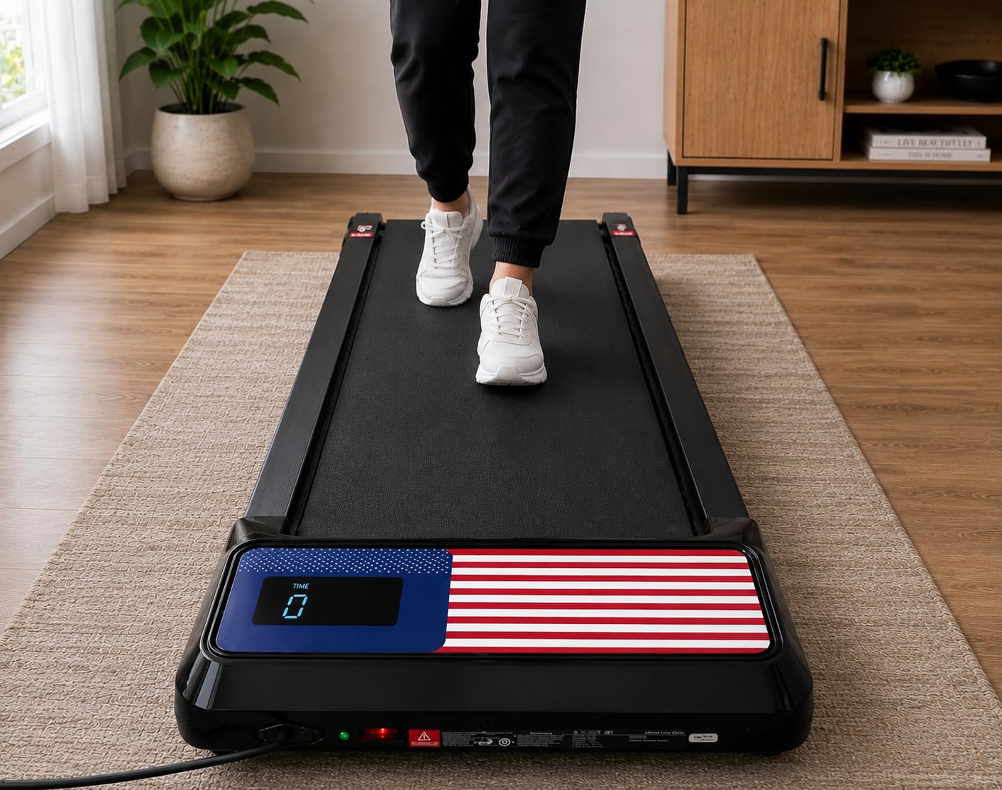 HCOIW Walking Pad Treadmill for HomeOffice, Portable Under Desk Treadmill | 3-in-1Foldable Walking Pad with Incline, Quiet,Remote, No Installation, Portable & EasyStorage for Home Office customer photo 1