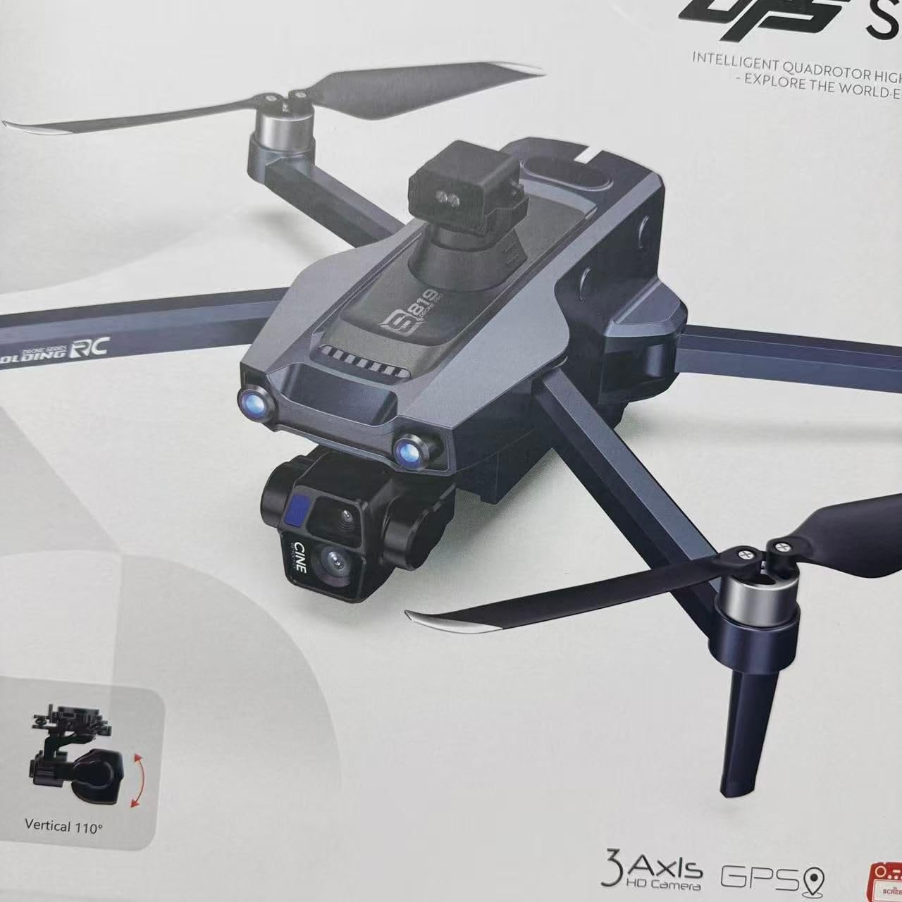 Foldable FPV Quadcopter Airdrop Drone, 4-Way Obstacle Avoidance, 2.7K 3-Axis Gimbal Dual Cameras, GPS & Optical Flow Positioning System, Smart Follow, Brushless Motor, 4.92-Inch Touchscreen Remote Controller, 2 Batteries for 50 Mins Flight, Max 0.66 Lbs Payload Capacity, Suitable for Adults and Beginners customer photo 1