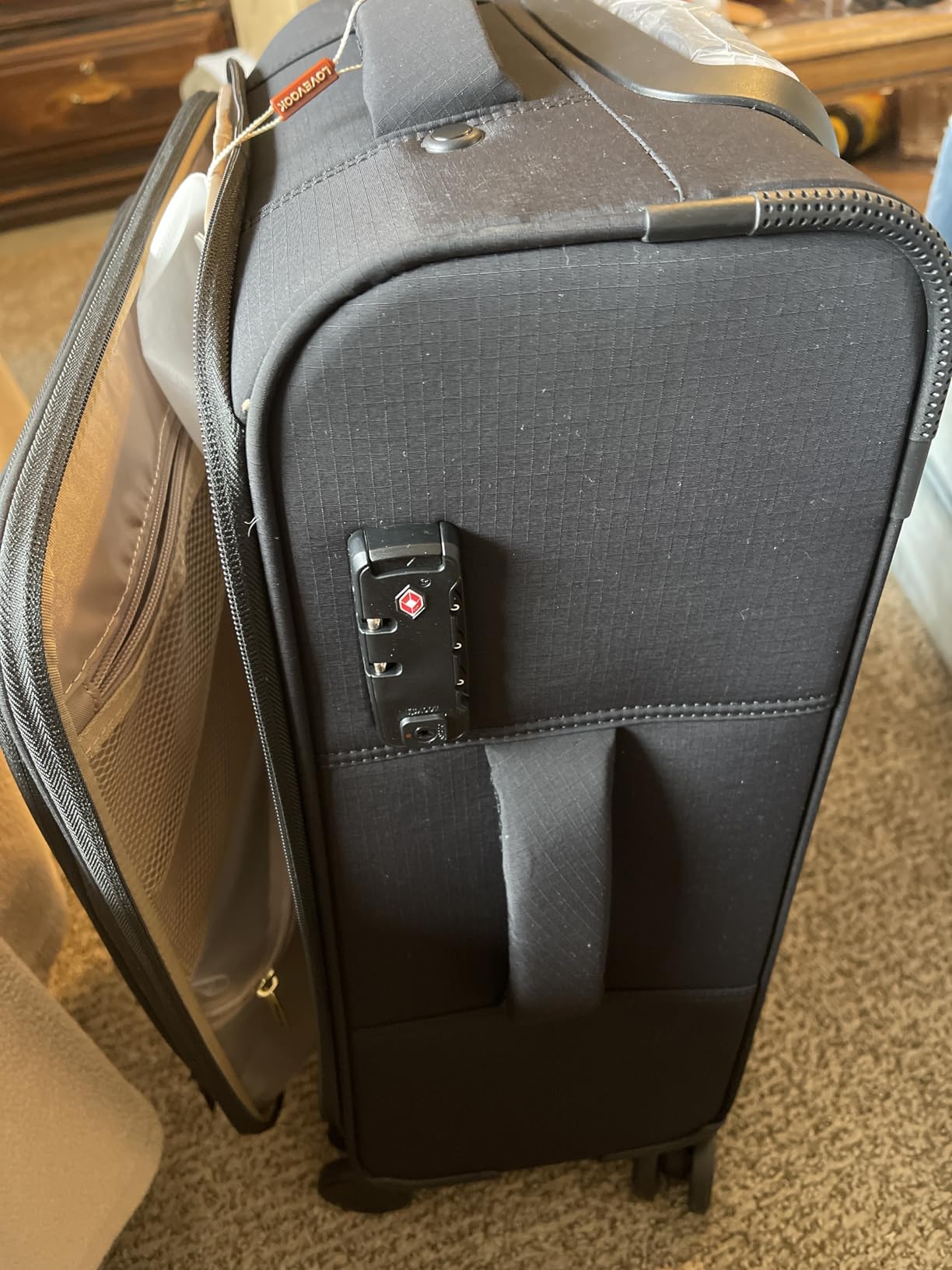 LOVEVOOK Underseat Carry On Luggage Airline Approved, 16 Inch Softside Suitcases with Spinner Wheels, Lightweight Carry-on Suitcase with TSA Lock for Women Men, Luggage for Travel Business Trip customer photo 2