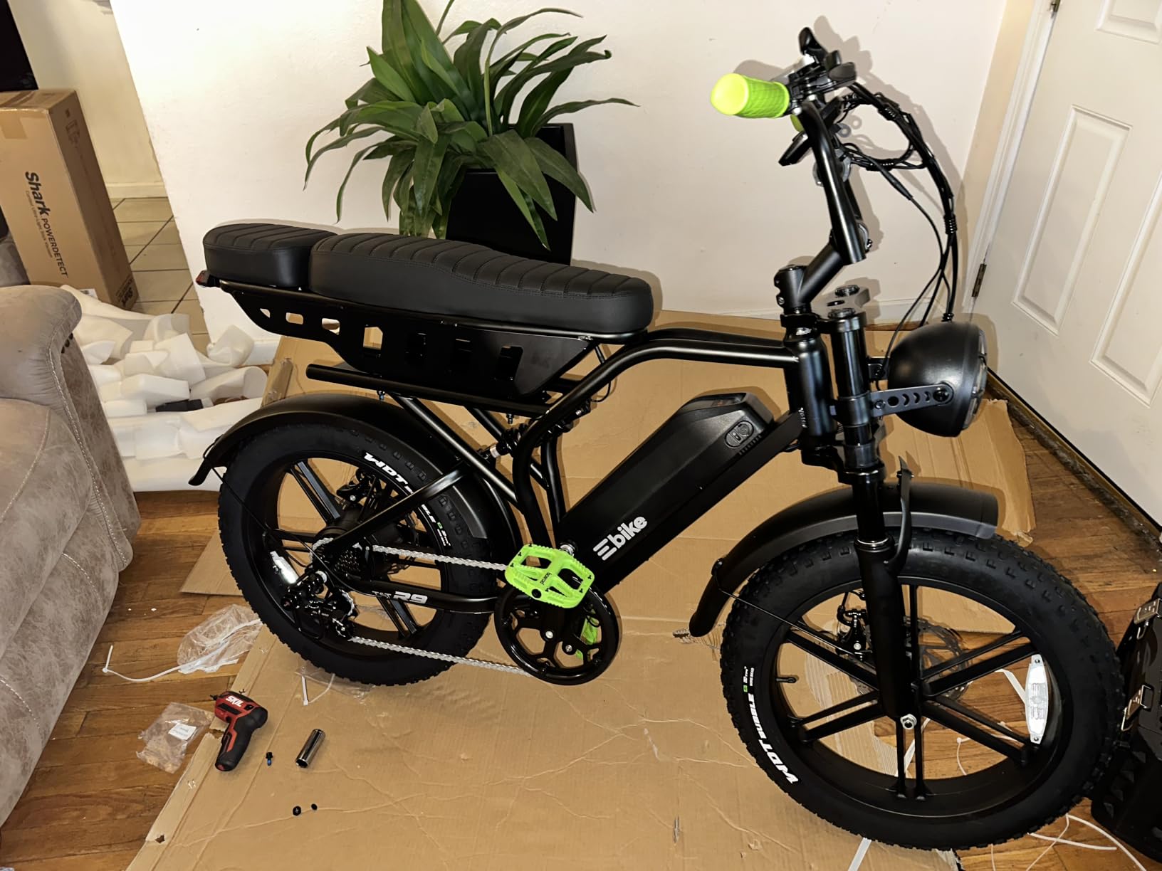 Electric Bike for Adults,48V15Ah Removable Battery Retro Ebike,Suspension customer photo 2