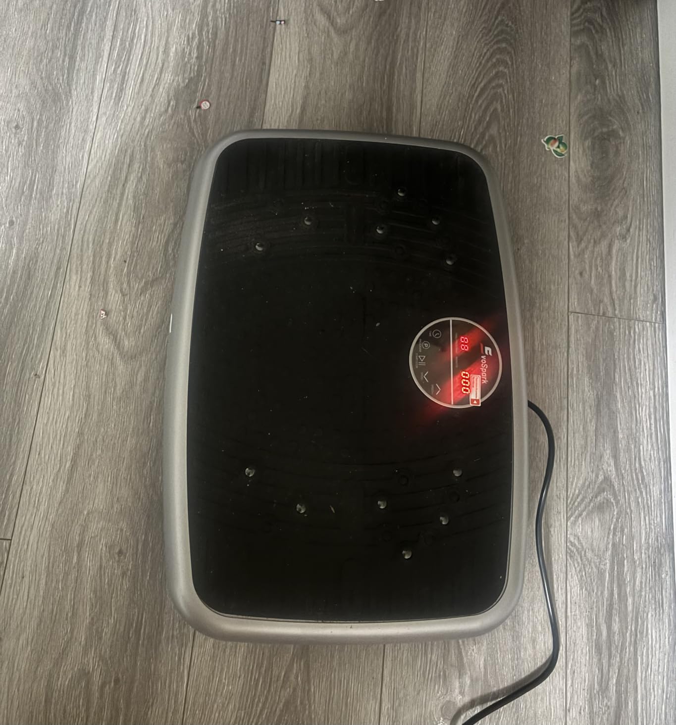 Vibration Plate Exercise Machine, Powerful Dual Motor Vibration Plate for Lymphatic Drainage & Speaker with Music, Magnetic Massage, Weight Loss & Full Body Workout, Resistance Bands,450 Lbs Capacity customer photo 1