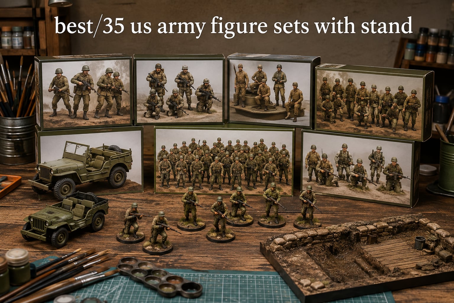 best 1/35 us army figure sets with stand