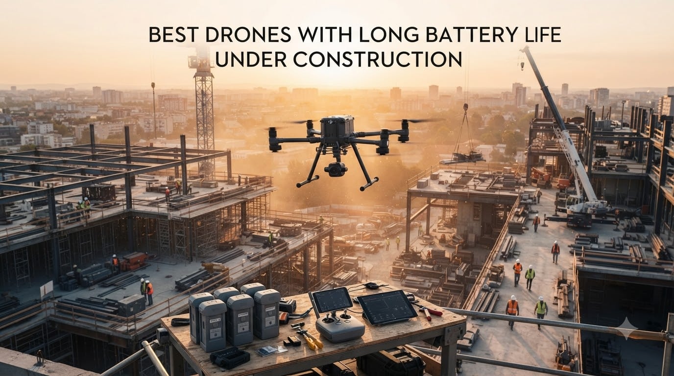 best drones with long battery life under construction