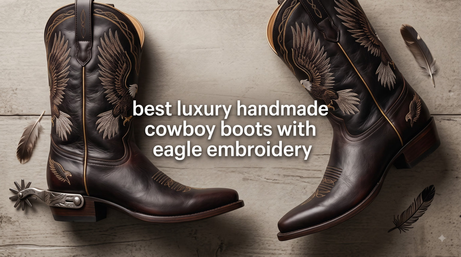 best luxury handmade cowboy boots with eagle embroidery