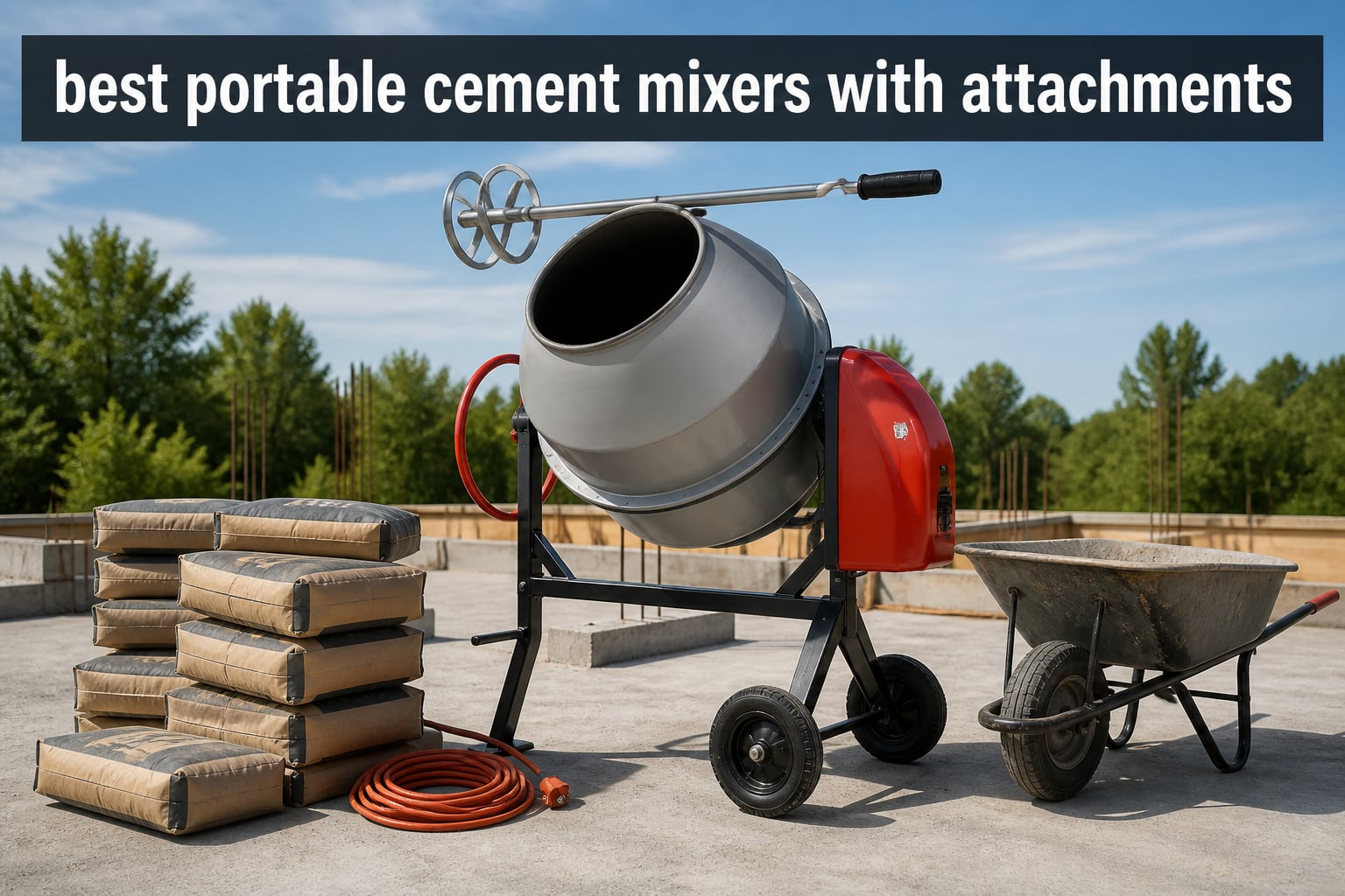 best portable cement mixers with attachments