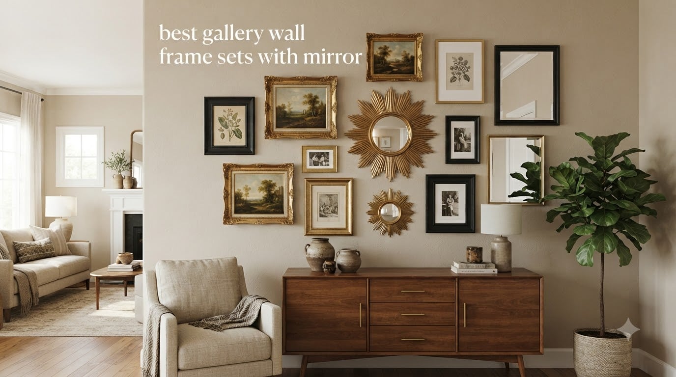 best gallery wall frame sets with mirror