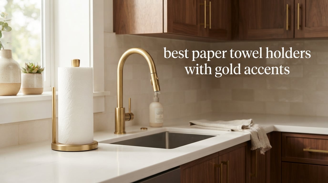 best paper towel holders with gold accents