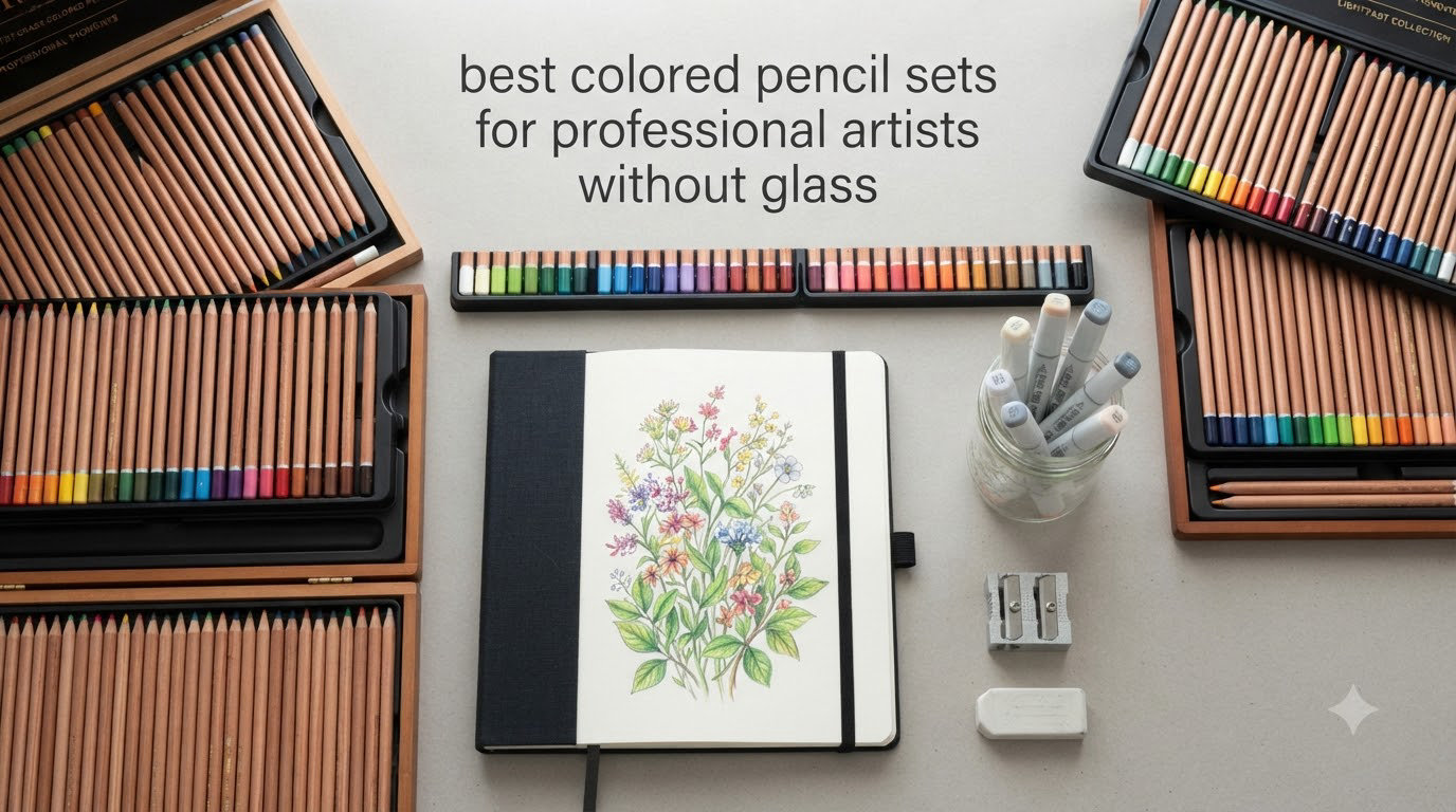 best colored pencil sets for professional artists without glass