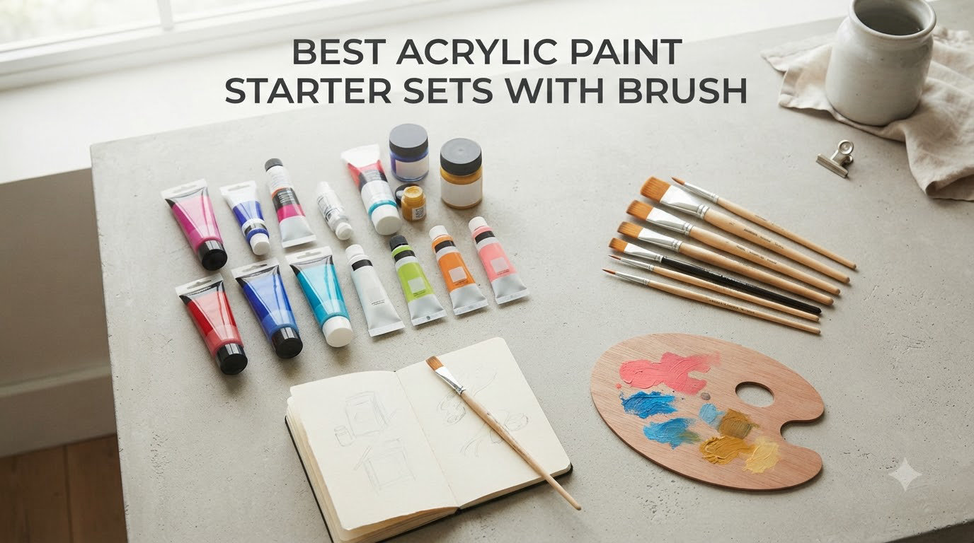best acrylic paint starter sets with brush