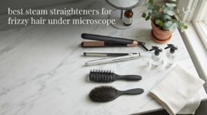best steam straighteners for frizzy hair under microscope