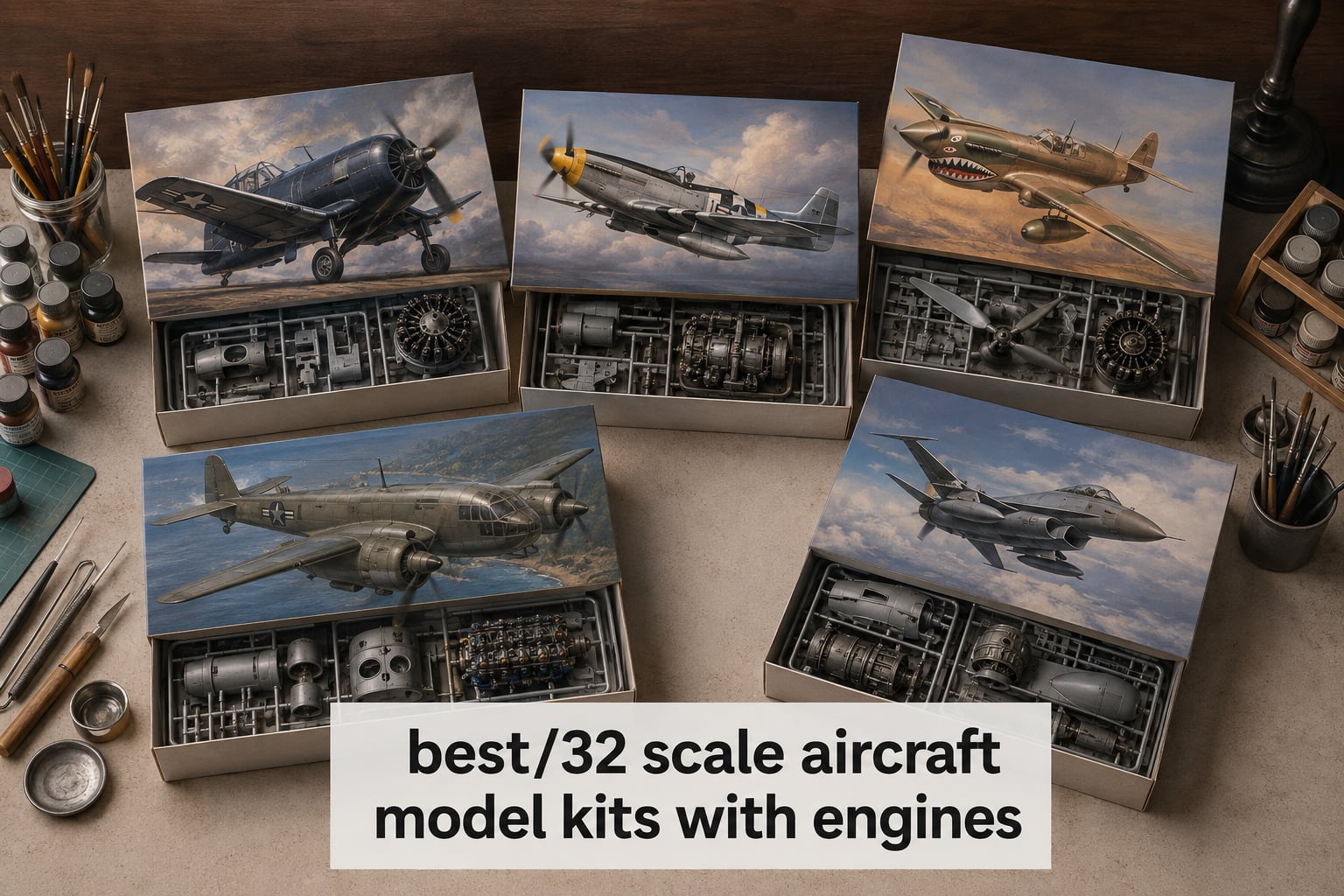best 1/32 scale aircraft model kits with engines