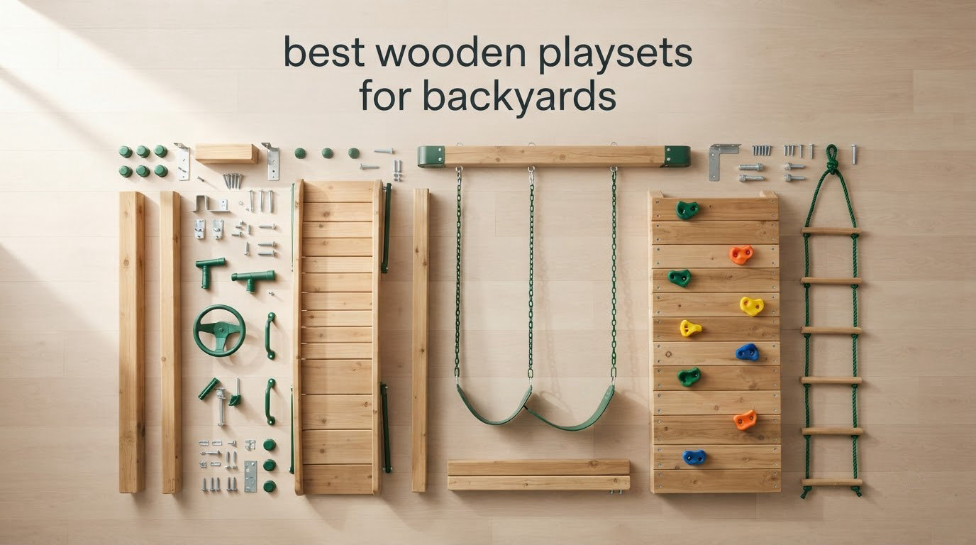 best wooden playsets for backyards