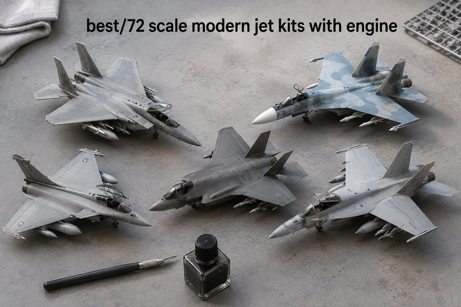 best 1/72 scale modern jet kits with engine