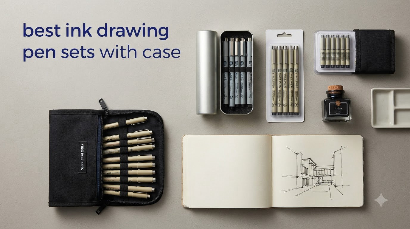 best ink drawing pen sets with case