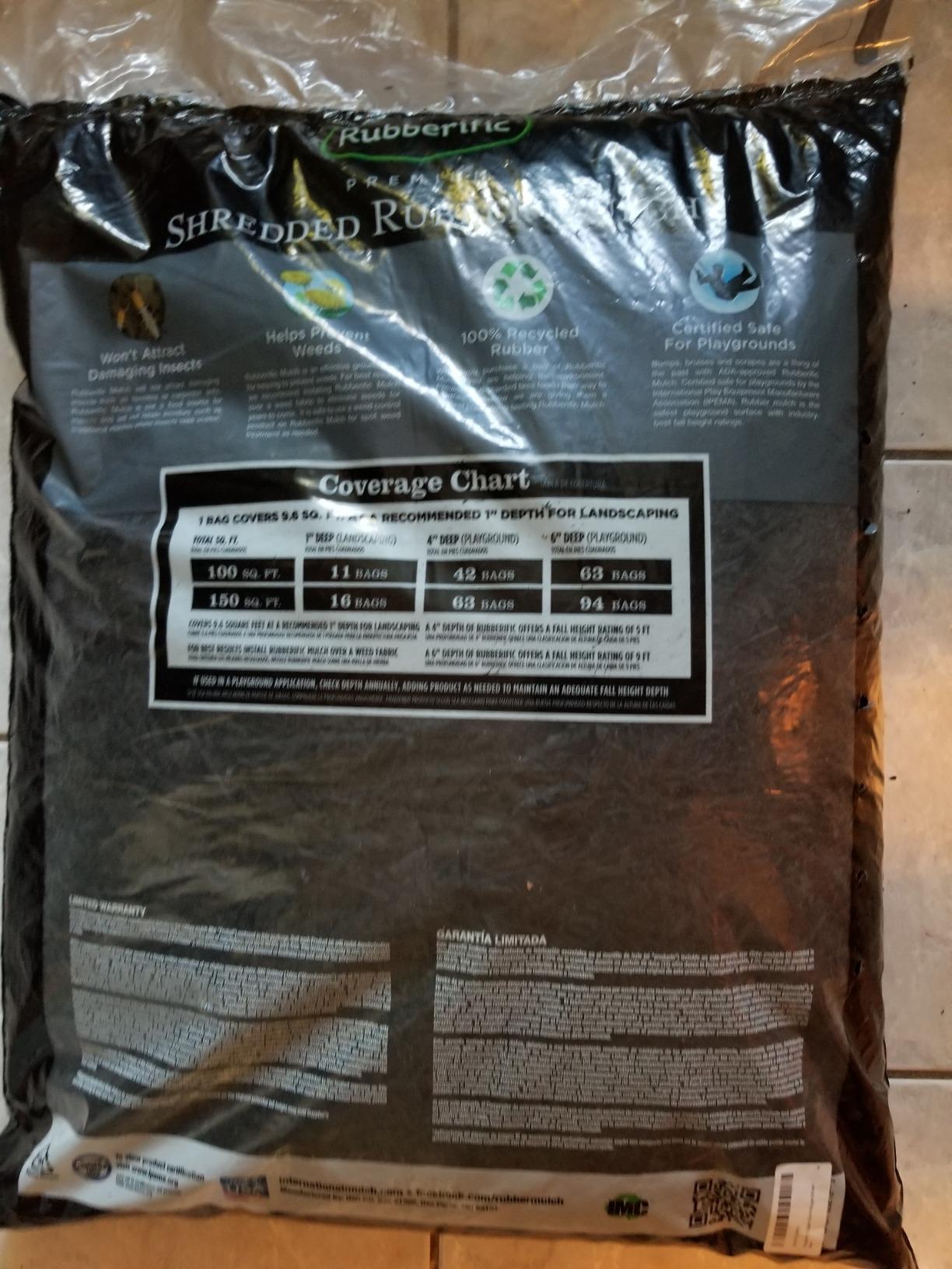 Rubberific Rubber Mulch Bagged Brown customer photo 2
