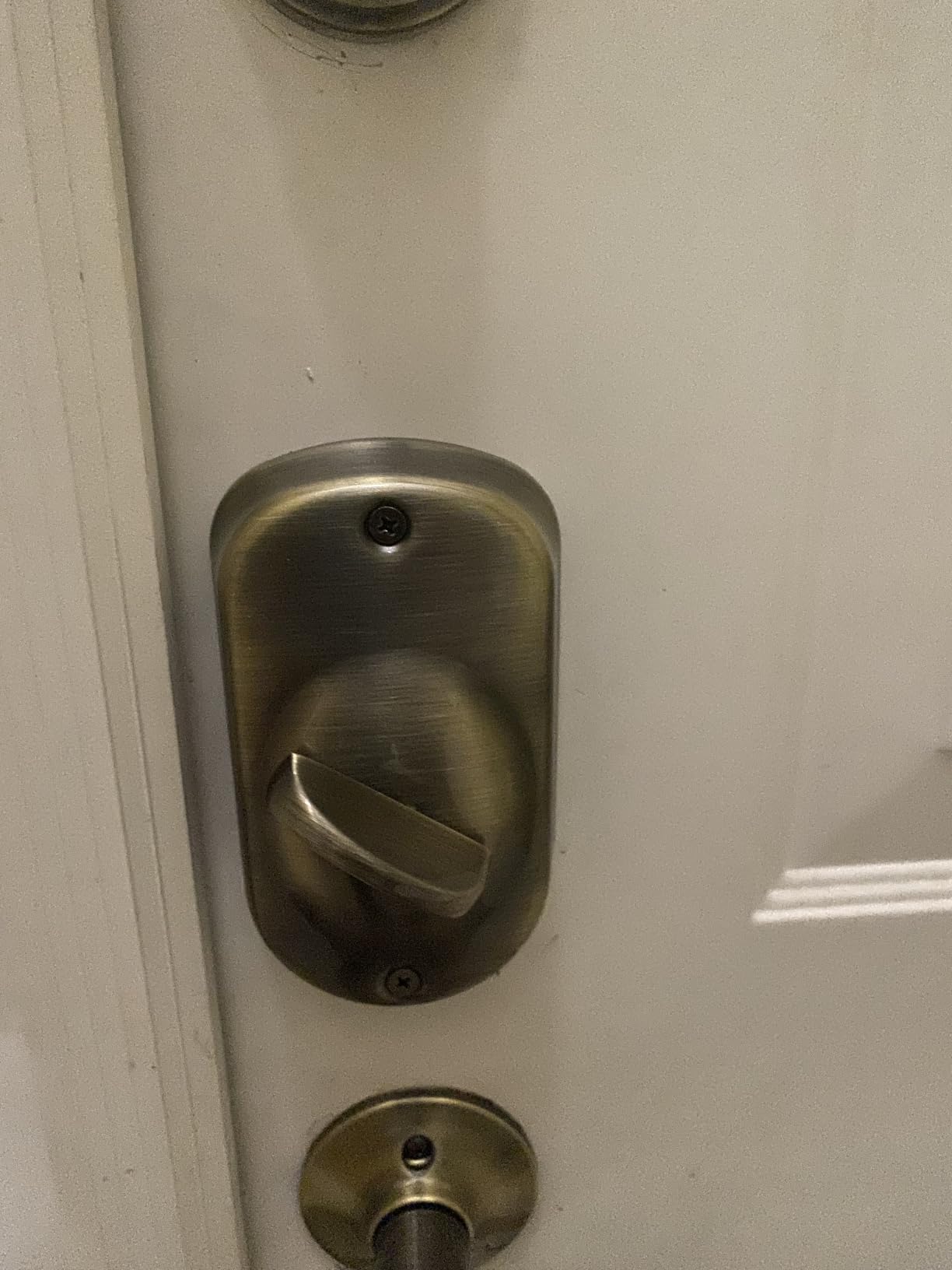 Schlage Electronic Keypad Deadbolt Lock, Camelot Trim, Satin Nickel customer photo 2
