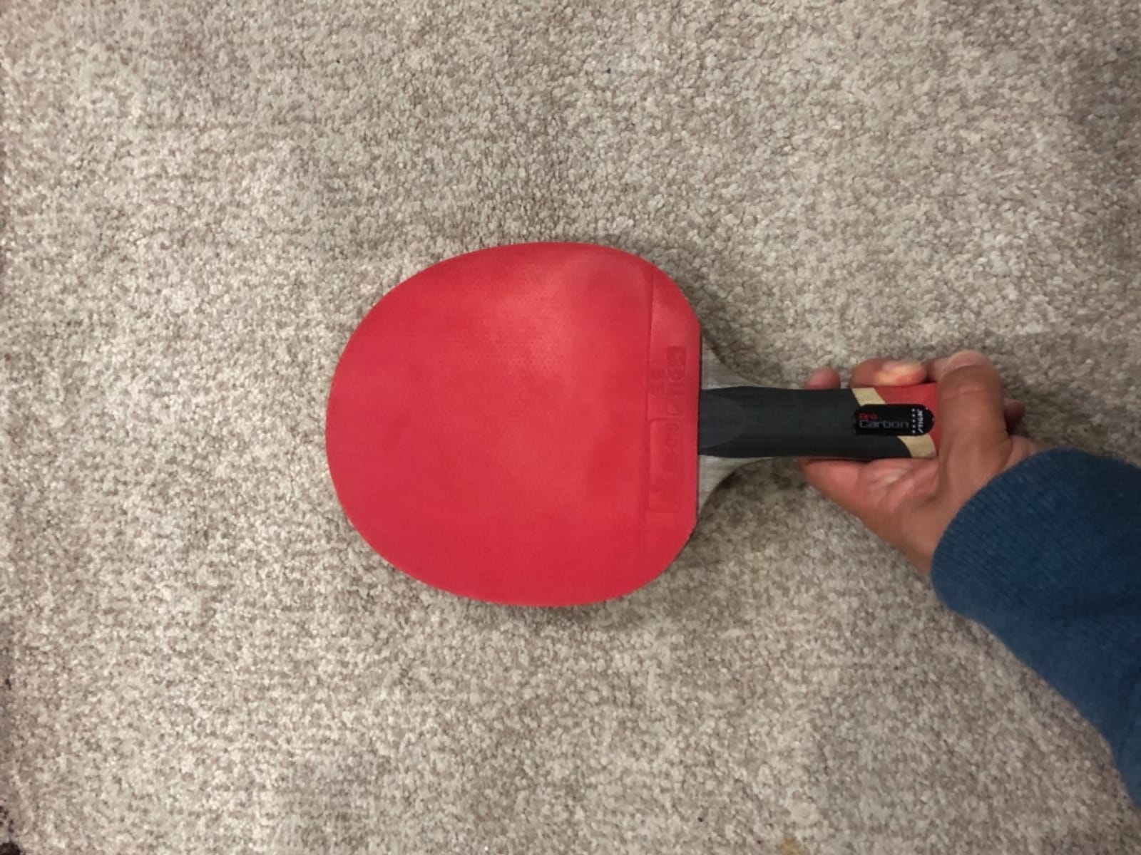 STIGA Pro Carbon + Raptor Performance-Level Table Tennis Rackets with Carbon Technology for Tournament Play - 7-ply Blade with Flared Handles - 2mm Sponge for Enhanced Control and Speed customer photo 2