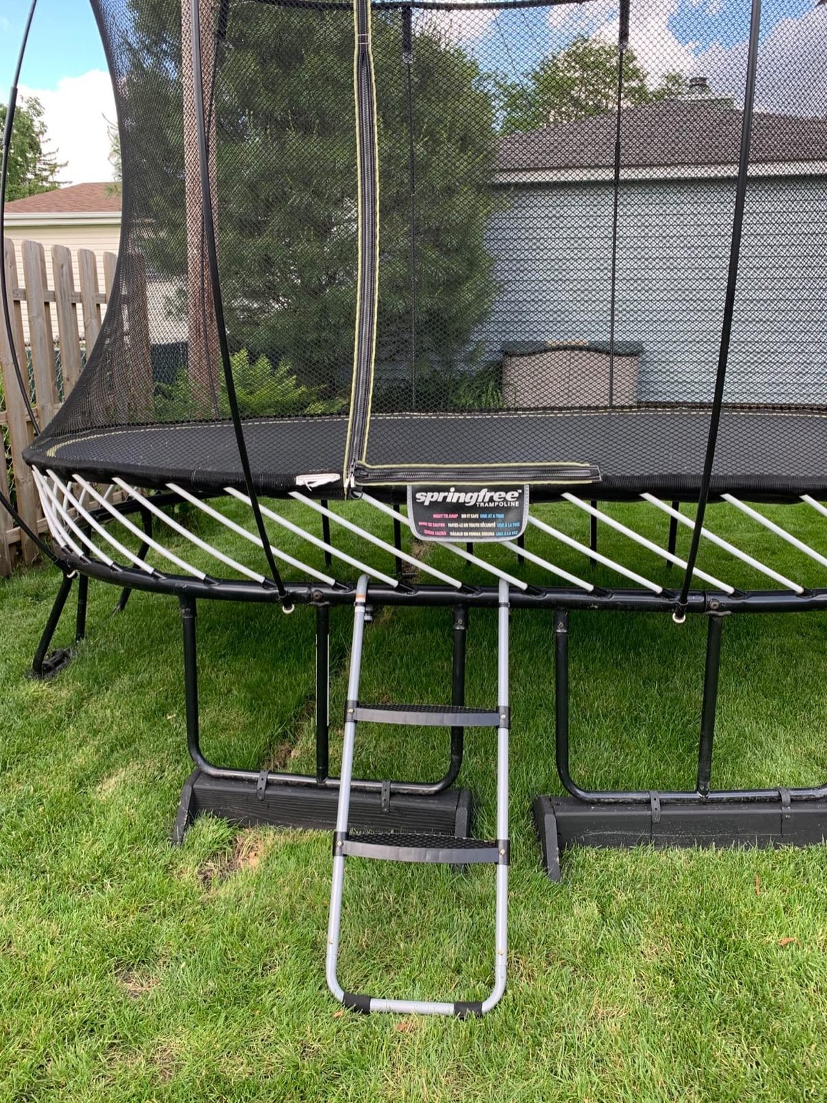 2-Step Trampoline Ladder with Safety Latch, Heavy-Duty with Wide Steps customer photo 1