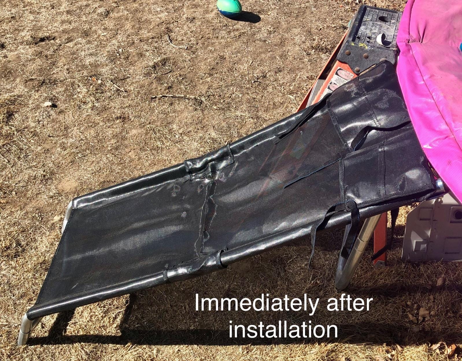 The Original Trampoline Slide and Climber Universal Trampoline Ladder Alternative Heavy Duty Steel Construction Fold and Stow Safely Easy to Climb & Slide customer photo 2