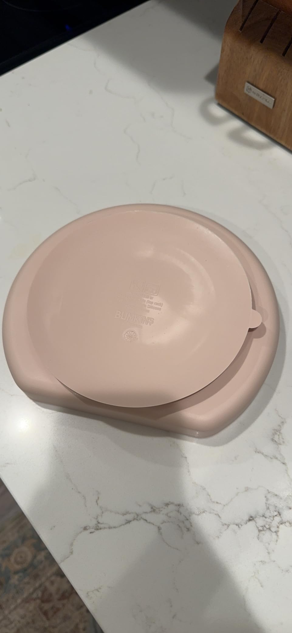Bumkins Silicone Grip Dish, Suction Plate, Divided Plate, Baby Toddler Plate, BPA Free, Microwave Dishwasher Safe , Blue-GD, 1 Count customer photo 1
