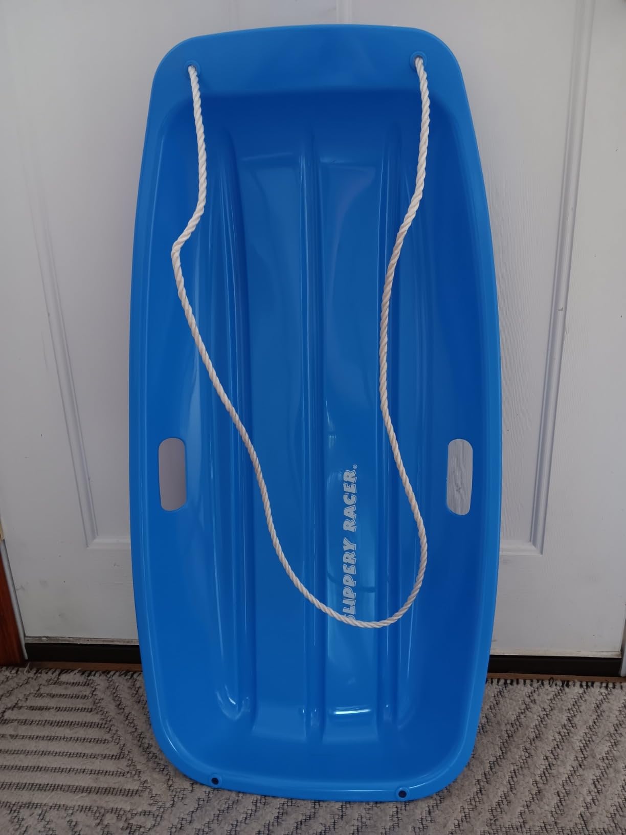 Slippery Racer Downhill Sprinter Flexible Kids Toddler Plastic Cold-Resistant Toboggan Snow Sled with Pull Rope and Handles -35 Inch customer photo 2