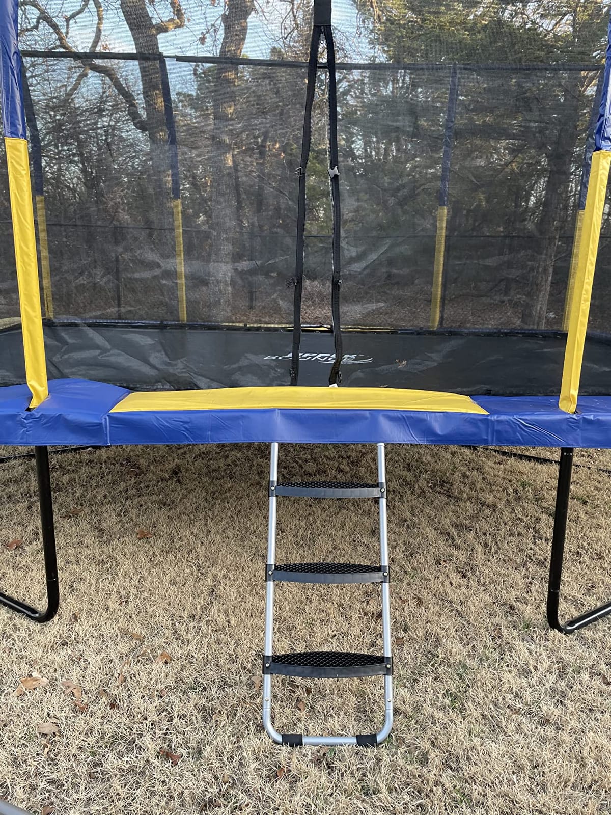 Trampoline Ladder Wide 3-Step, Heavy-Duty Design, No Slip Extra-Wide Steps in Black customer photo 2