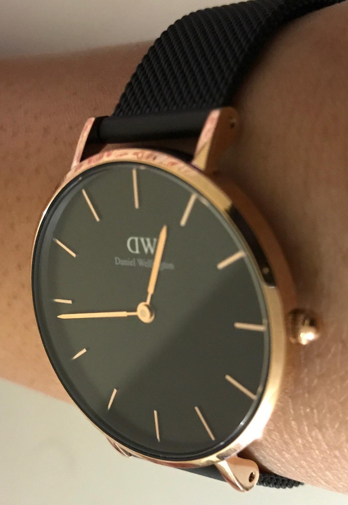 Daniel Wellington Petite Ashfield Watch, Matte Black Mesh Bracelet customer photo 2