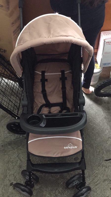 Baby Joy Lightweight Stroller, Compact Toddler Travel Stroller for Airplane, Infant Stroller w/Adjustable Backrest/Footrest/Canopy, 5-Point Harness, Storage Basket, Easy One-Hand Fold, Black customer photo 1