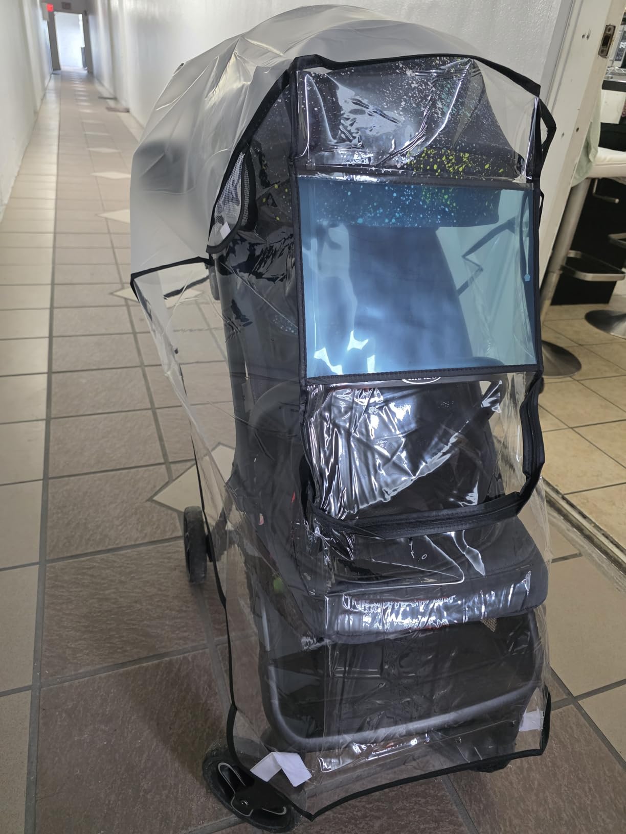 bemece Universal Stroller Rain Cover, Clear EVA Weather Shield customer photo 1