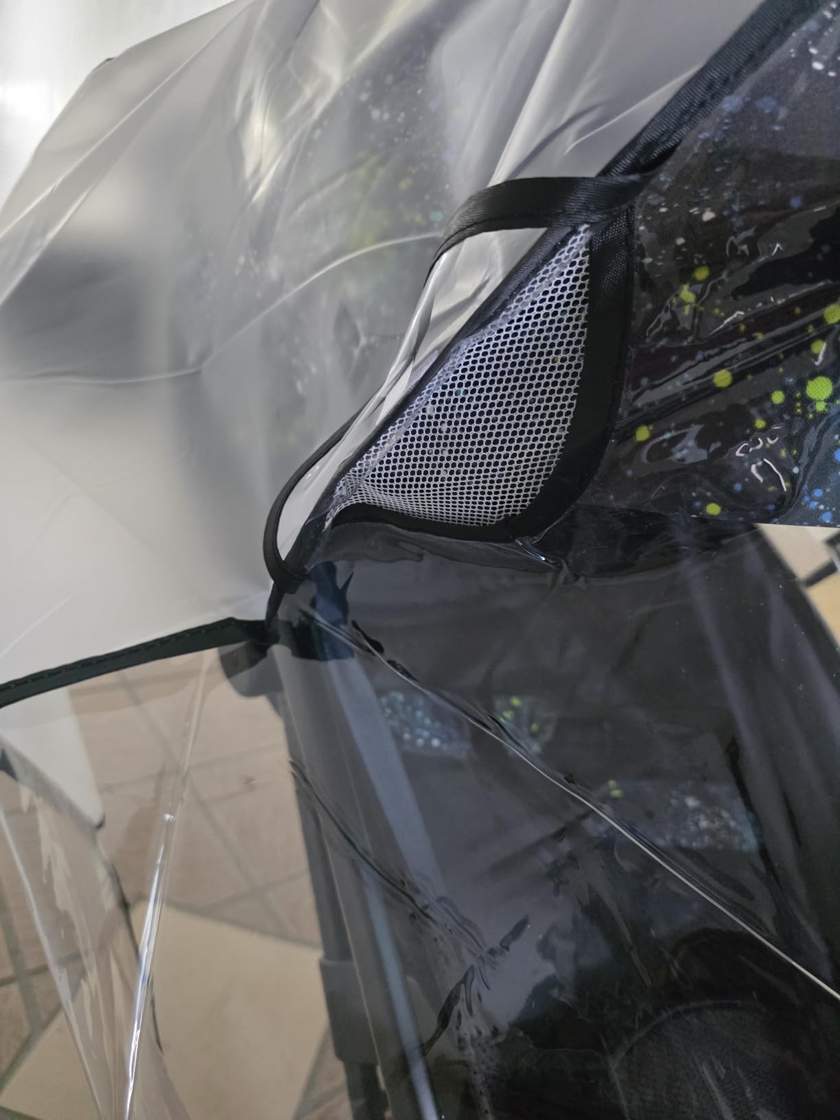 bemece Universal Stroller Rain Cover, Clear EVA Weather Shield customer photo 2