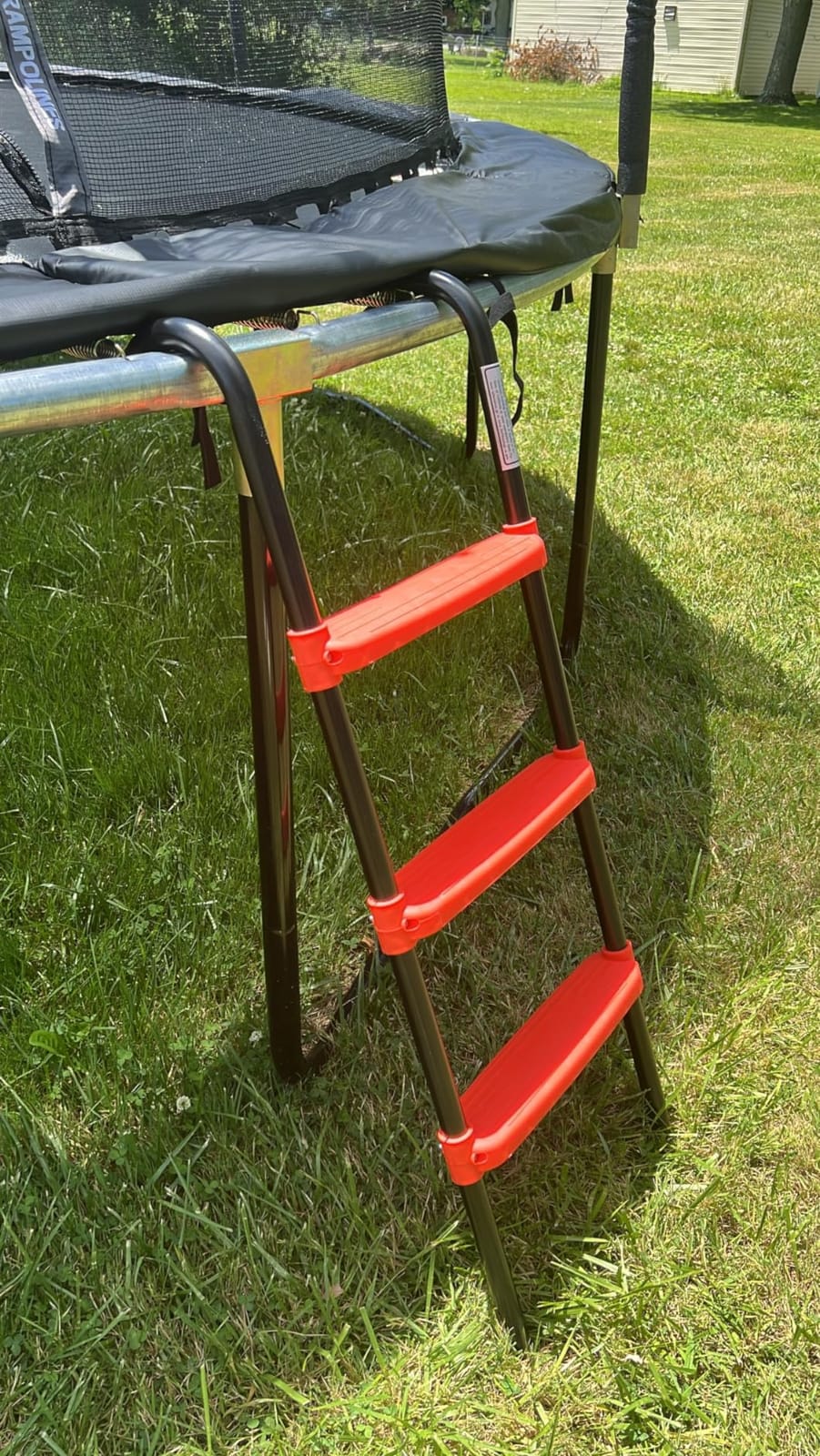 N1Fit Trampoline Ladder - Universal 3-Step Trampoline Steps Supporting up to 220 lbs - Powder Coated & UV Treated Trampoline Stairs Accessories for Kids All Weather Exposure - Sturdy & Safe Design customer photo 1