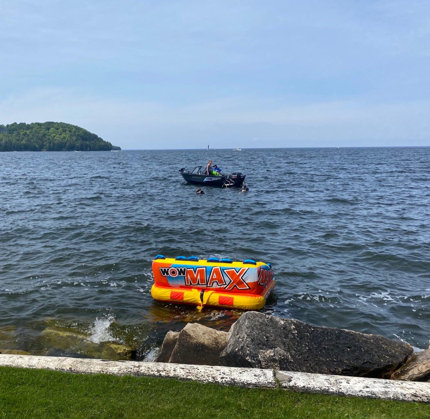 Wow Sports - Max Inflatable Towable Deck Tube - Boating Accessory - Fits Kids & Adults - Up to 3 Riders customer photo 2