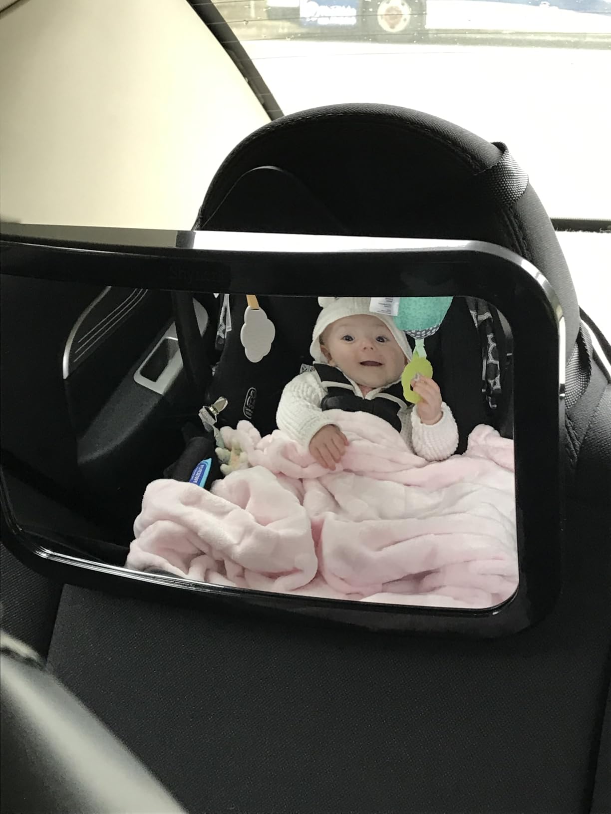 Shynerk Baby Car Mirror, Safety Car Seat Mirror for Rear Facing Infant with Wide Crystal Clear View, Shatterproof, 360° Rotation, Crash Tested and Certified customer photo 1