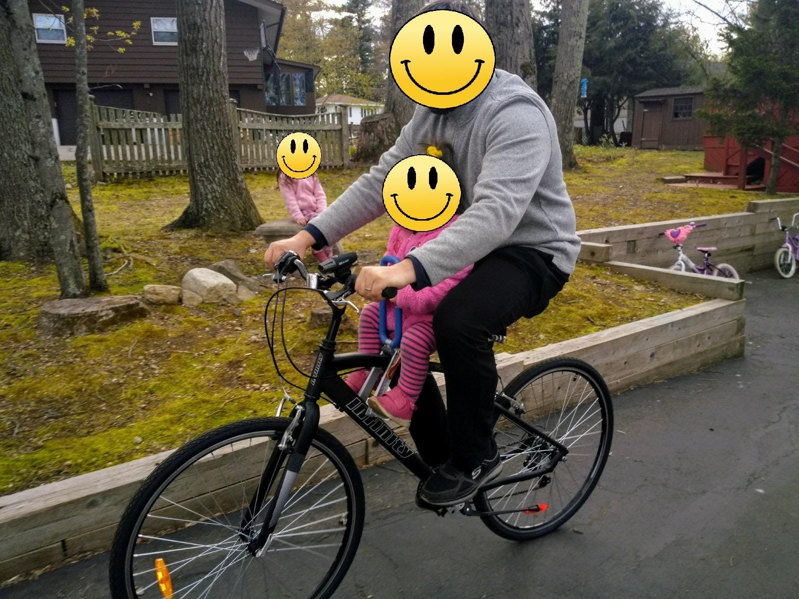 UrRider Child Bike Seat, Front Mount Kids Bike Seat,Fit Mountain Bikes, Cruiser Bikes, Folding Bikes, Ultra Light,Portable, Tool-Free, Quick-Release,Toddler Bike Seat for 2-6 Years(up to 60lbs) customer photo 1