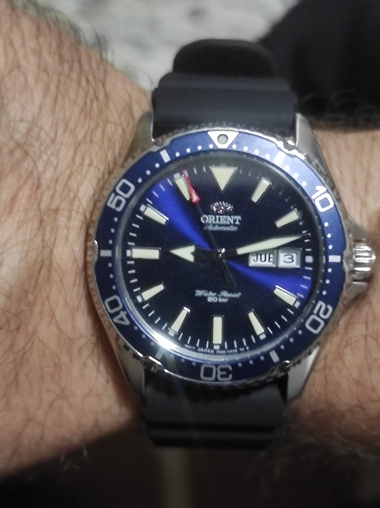 ORIENT Kamasu/Mako III Men's Automatic Manual Winding Sports Steel or Silicone Divers' Watch with Screw Crown and Sapphire Crystal customer photo 1