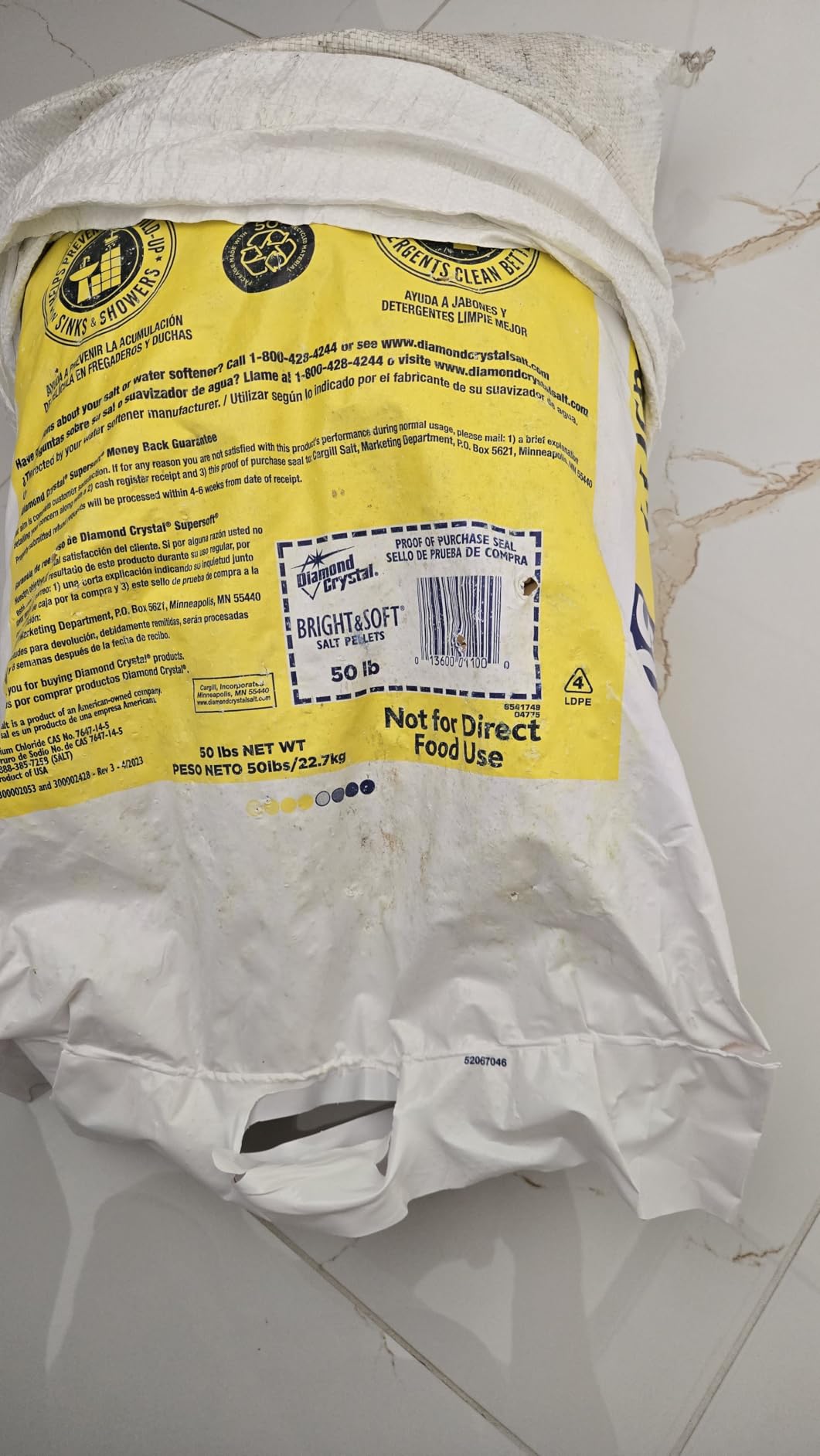 Diamond Crystal Bright & Soft Water Softener Salt Pellets, 50 Pounds customer photo 1
