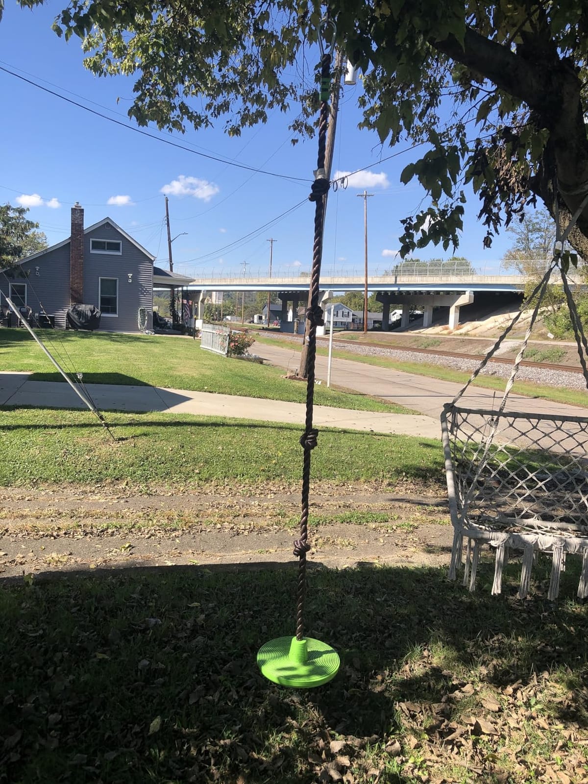 Swurfer Disco Tree Swing - Swing Sets for Backyard, Outdoor Swing, Swingset Outdoor for Kids, Easy Installation, Heavy Duty, Adjustable Climbing Rope, Weather Resistant customer photo 1