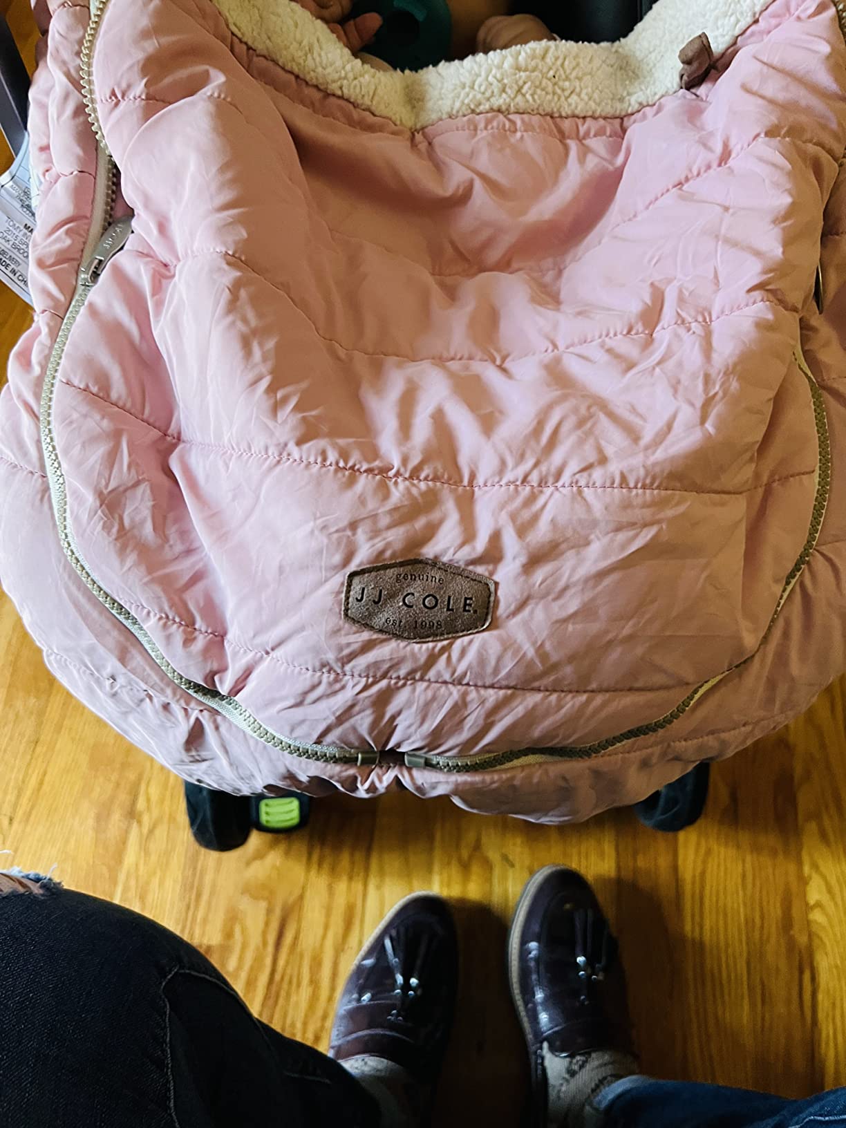 JJ Cole Winter Baby Car Seat Cover - Winter Car Seat Cover for Baby Seat or Stroller - Infant Car Seat Covers with Warm Lining - Buffalo Check customer photo 2