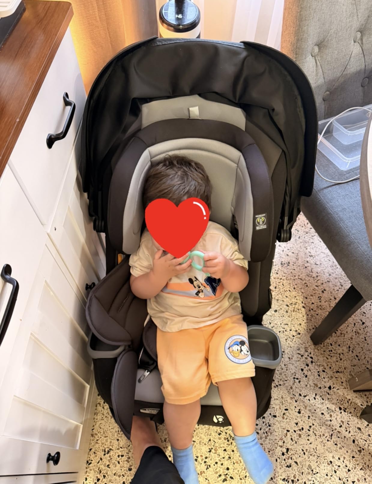 Baby Trend Cover Me™ 4-in-1 Convertible Car Seat, Vespa – Built-in Canopy, 4-Stage Growth System, Plush Comfort Padding, Multi-Position Recline customer photo 2