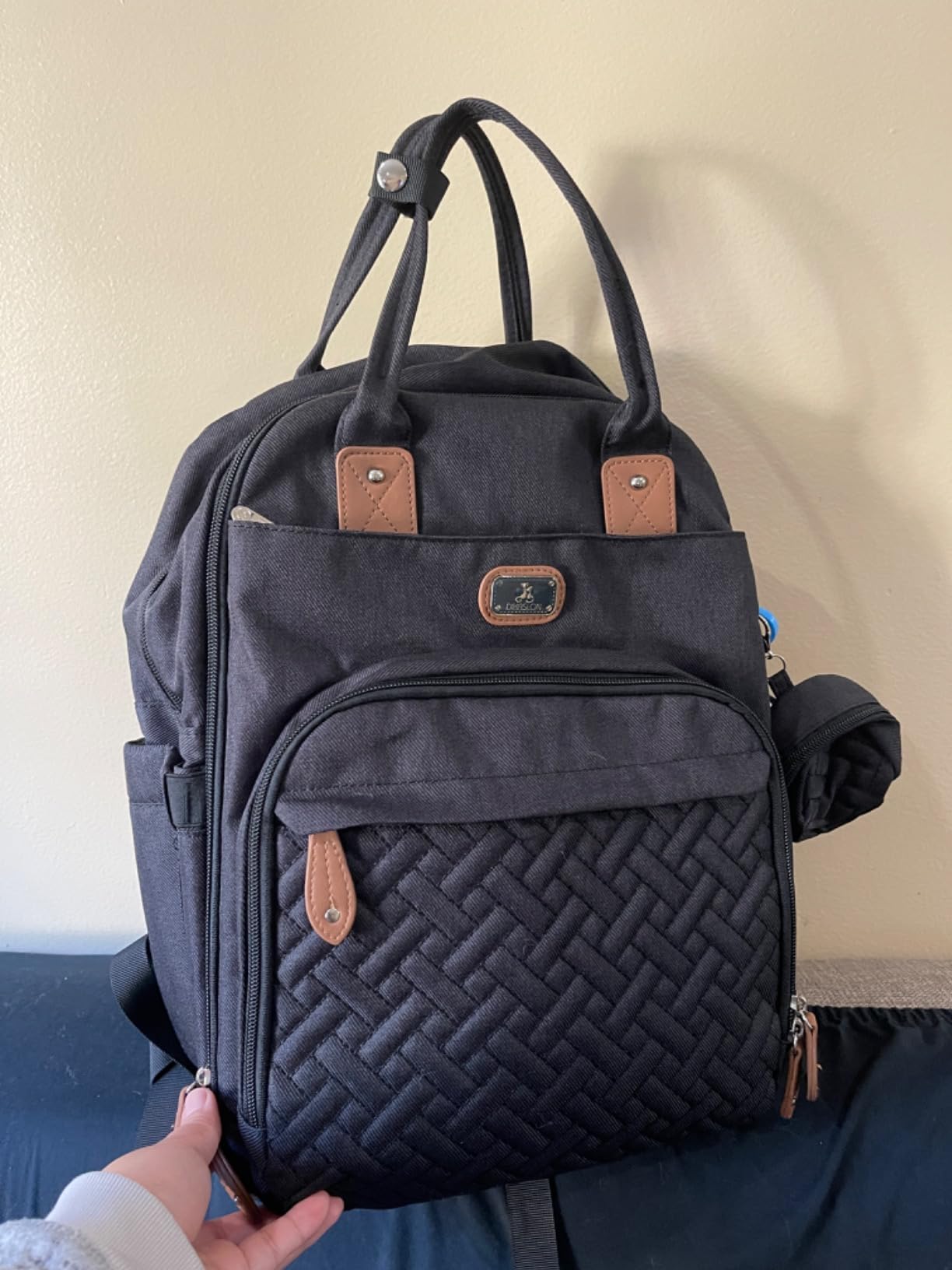 Dikaslon Diaper Bag Backpack with Portable Changing Pad,Baby Essentials customer photo 1