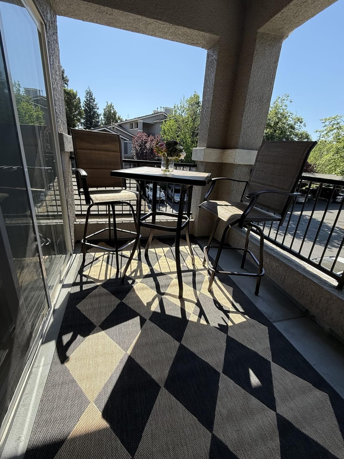 PHI VILLA Outdoor Bar Stools Set of 4, Swivel Patio Bar Chairs customer photo 1