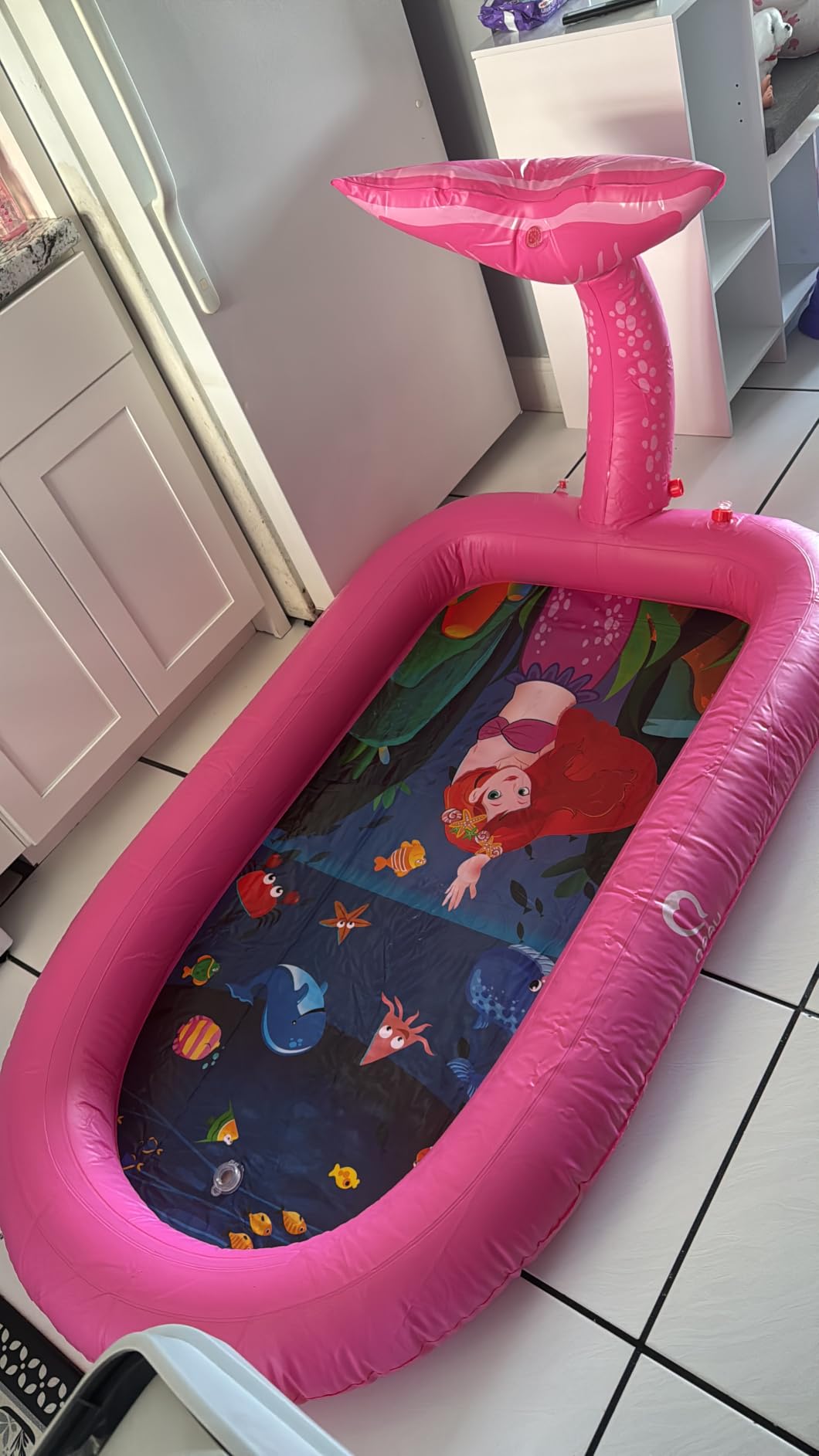 QPAU Splash Pads for Toddlers 1-3, Pink Mermaid Toy customer photo 2