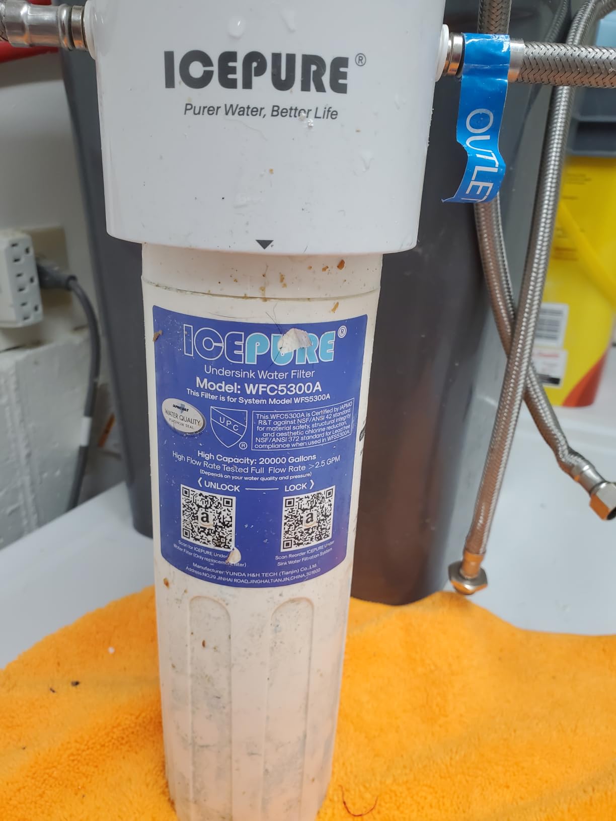 ICEPURE WFC5300A Under Sink Water Filter system, 3 Years or 22000 Gallons Ultra High Life, Replacement for ICEPURE WFS5300A Under Sink Water Filtration System, Removes Heavy Metals,Chlorine customer photo 2